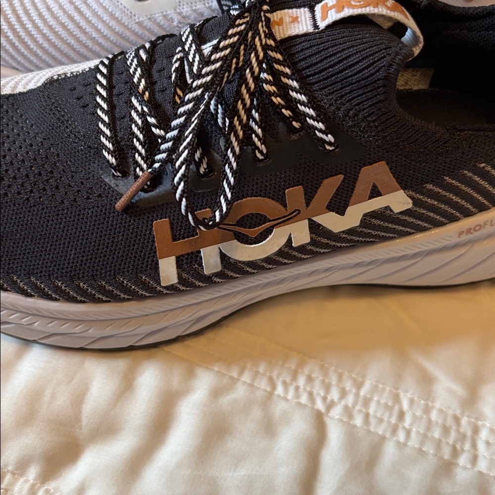 Hoka Black and White Running Shoes - Picture 2 of 12